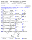 Đáp án đề thi thử THPTQG môn Hóa năm 2019 THPT Lý Thái Tổ lần 1