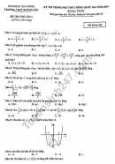 Đề thi thử THPTQG môn Toán trường THPT Ngô Quyền lần 4 năm 2019