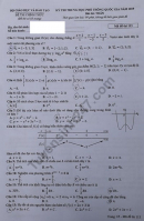 Đáp án thi THPTQG môn Toán năm 2019 mã đề 113 của Bộ GD