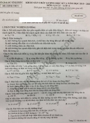 Đề thi môn Lý lớp 11 cuối kì 1 Sở GD&ĐT Vĩnh Phúc năm 2019