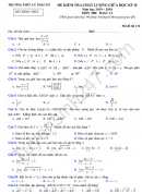 Đề thi giữa học kì 2 môn Toán lớp 11 THPT Lý Thái Tổ 2020