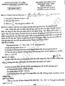 Đề thi môn Toán học kì 2 lớp 9 Quận Bắc Từ Liêm năm 2020