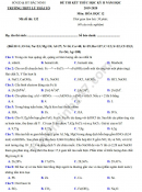 Đề thi học kì 2 lớp 12 THPT Lý Thái Tổ năm 2020 môn Hóa