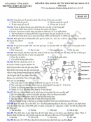 Đề thi thử THPTQG môn Sinh THPT Quang Hà lần 3 năm 2020