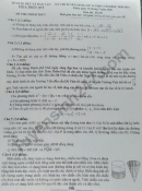 Đáp án đề thi môn Toán vào lớp 10 - Thừa Thiên Huế 2020