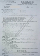 Đề thi thử THPTQG năm 2020 môn Địa THPT số 1 Tuy Phước