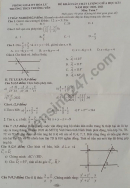 Đề thi giữa học kì 1 môn Toán lớp 7 - trường THCS Trường Yên 2020