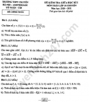 Đề kiểm tra giữa HK1 Toán lớp 10 chuyên THPT chuyên Amsterdam 2020