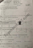 Đề thi học kì 1 môn Toán lớp 12 THPT Hùng Vương năm 2020