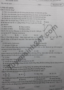 Đề thi học kì 1 lớp 10 môn Lý THPT Phú Bình năm 2020