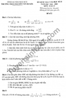 Đề thi học kì 2 năm 2021 môn Toán lớp 9 - THCS Nguyễn Văn Huyên