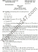 Đề thi học kì 2 năm 2021 lớp 9 môn Toán - TP Bà Rịa (Đề tham khảo)