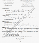 Đề thi thử vào lớp 10 năm 2021 môn Toán THPT Hàm Rồng