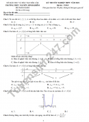 Đề tham khảo thi tốt nghiệp THPT 2021 môn Toán THPT Nguyễn Bỉnh Khiêm