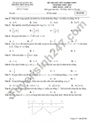 Đề thi thử tốt nghiệp THPT 2021 môn Toán lớp 12 THPT Hải Lăng - có đáp án