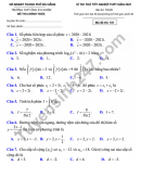 Đề thi thử tốt nghiệp THPT năm 2021 môn Toán THPT Ông Ích Khiêm