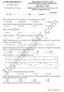 Đề KSCL thi tốt nghiệp THPT 2021 môn Toán THPT Triệu Sơn 2