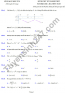 Đề thi thử tốt nghiệp THPT 2021 tỉnh Kon Tum môn Toán (có đáp án)