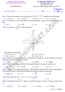Đề thi thử tốt nghiệp THPT 2021 THPT Yên Dũng số 2 môn Toán
