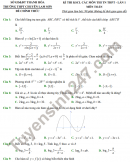 Đề KS thi tốt nghiệp THPT năm 2022 môn Toán - THPT Chuyên Lam Sơn lần 1