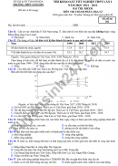 Đề thi thử tốt nghiệp THPT 2022 THPT Sầm Sơn lần 1 môn Địa