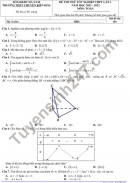 Đề thi thử tốt nghiệp THPT  chuyên Biên Hòa môn Toán lần 1