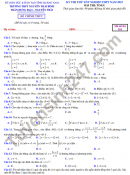 Đề thi thử tốt nghiệp môn Toán THPT Nguyễn Thái Bình - Trần Hưng Đạo - Nguyễn Trãi năm 2022