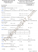 Đề thi thử tốt nghiệp THPT môn Toán 2022 - THPT Cổ Loa