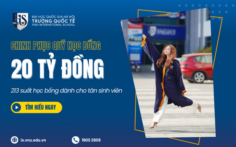 Truong Quoc te - DHQG Ha Noi danh khoang 20 ty dong hoc bong cho tan sinh vien