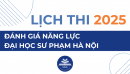 Lịch thi đánh giá năng lực của Trường Đại học Sư phạm Hà nội