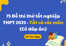 75 Đề thi thử tốt nghiệp THPT 2025 - Tất cả các môn (Mới nhất)