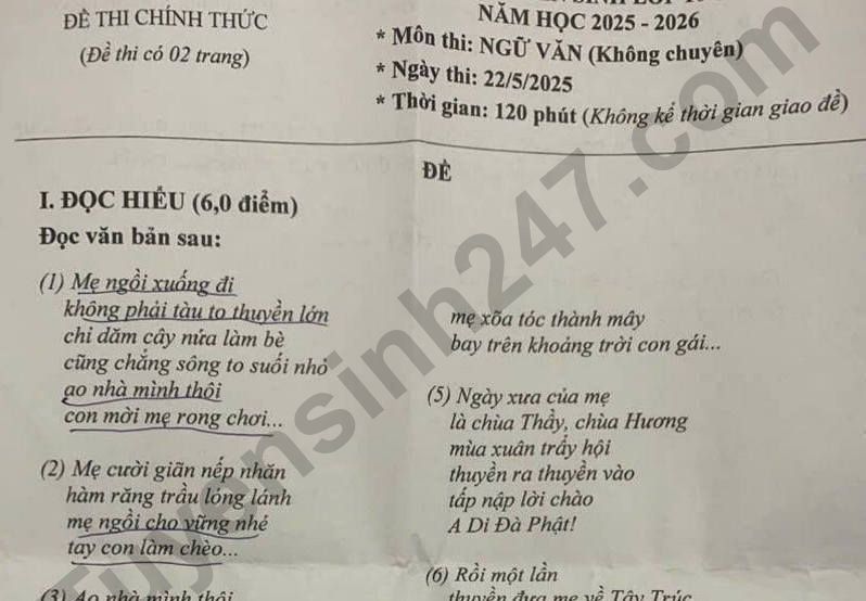 Tỉnh đầu tiên tổ chức thi tuyển vào lớp 10 năm học 2025 - 2026