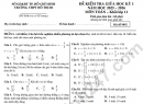 Đề thi giữa kì 1 lớp 11 môn Toán 2025 - Trường THPT Hồ Thị Bi