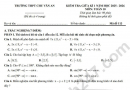 Đề thi giữa kì 1 lớp 10 môn Toán 2025 - THPT Chu Văn An