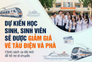 Dự kiến học sinh, sinh viên sẽ được giảm giá vé tàu điện và phà
