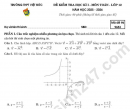 Đề thi học kì 1 môn Toán lớp 12 năm 2025 - THPT Việt Đức