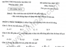 Đề thi kì 1 môn Toán lớp 7 năm 2025 - THCS Nguyễn Trường Tộ
