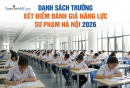 Danh sách trường xét điểm Đánh giá năng lực Sư phạm Hà Nội 2026