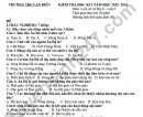 Đề thi kì 1 năm 2025 THCS An Điền - lớp 6 môn Sử-Địa