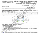 Đề thi thử môn Sinh tốt nghiệp THPT 2026 - THPT Cẩm Phả (lần 1)