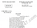 Đề thi thử môn Văn vào lớp 10 THPT trường THCS Thái Thịnh (Có đáp án)