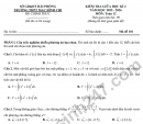 Đề giữa học kì 2 Toán 12 trường THPT Mạc Đĩnh Chi năm 2026 (Có đáp án)