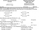 Đề giữa kì 2 Toán 10 trường THPT Xuân Phương năm 2026