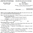 Đề giữa kì 2 Toán 11 trường THPT Lê Hồng Phong 1 năm 2026