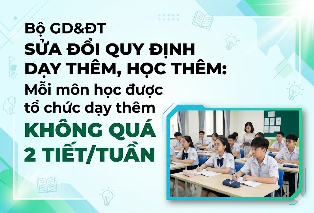 Bộ GD sửa đổi Thông tư 29 quy định dạy thêm, học thêm