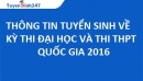 Thi đại học và thi thpt quốc gia 2016