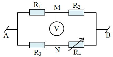 Cho mạch điện như hình vẽ Các điện trở trong mạch có cùng giá trị Hiệu  điện thế đặt vào hai đầu A và B có giá trị không đổi là U