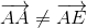 $$\overrightarrow {AA} \ne \overrightarrow {AE} $$