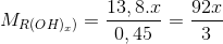 M_{R(OH)_{x})}=\frac{13,8.x}{0,45}=\frac{92x}{3}