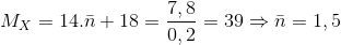 M_{X}=14.\bar{n}+18=\frac{7,8}{0,2}=39 \Rightarrow \bar{n}=1,5